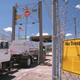 A truck leaving the heavily guarded Plutonium Facility at Los Alamos National Laboratory in Los Alamos, New Mexico, in June 1999.